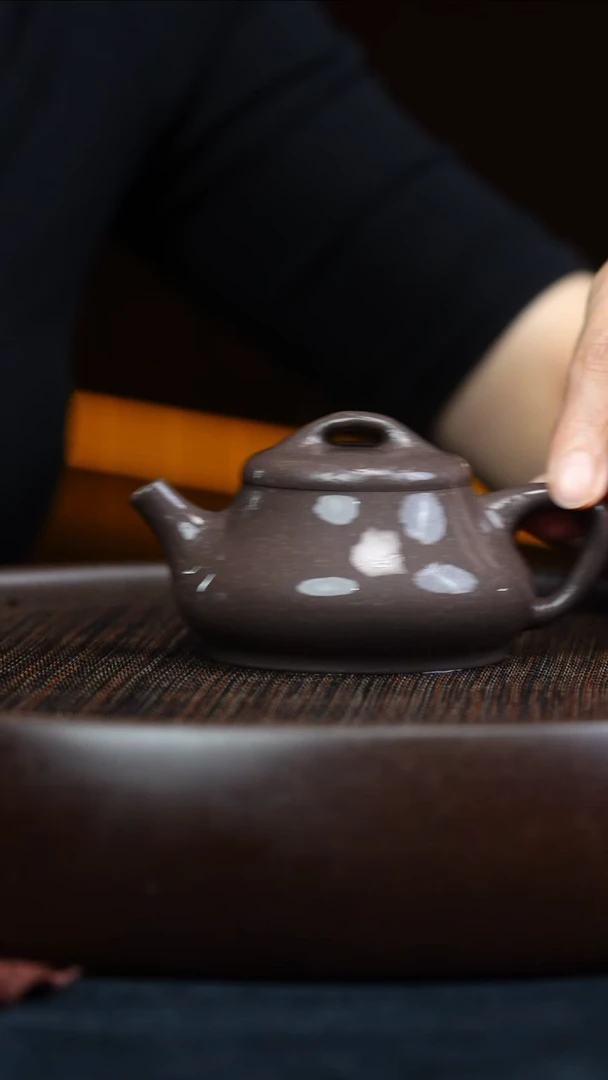 茶壶紫砂紫砂茶壶天青石瓢