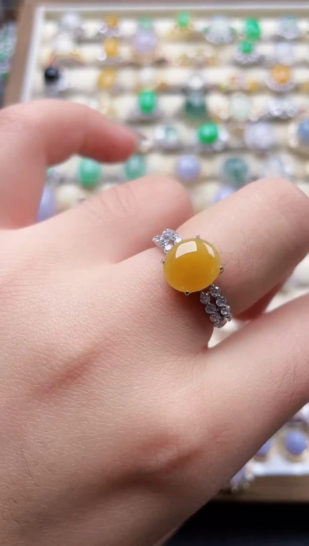 银S925镶嵌戒指翡翠202