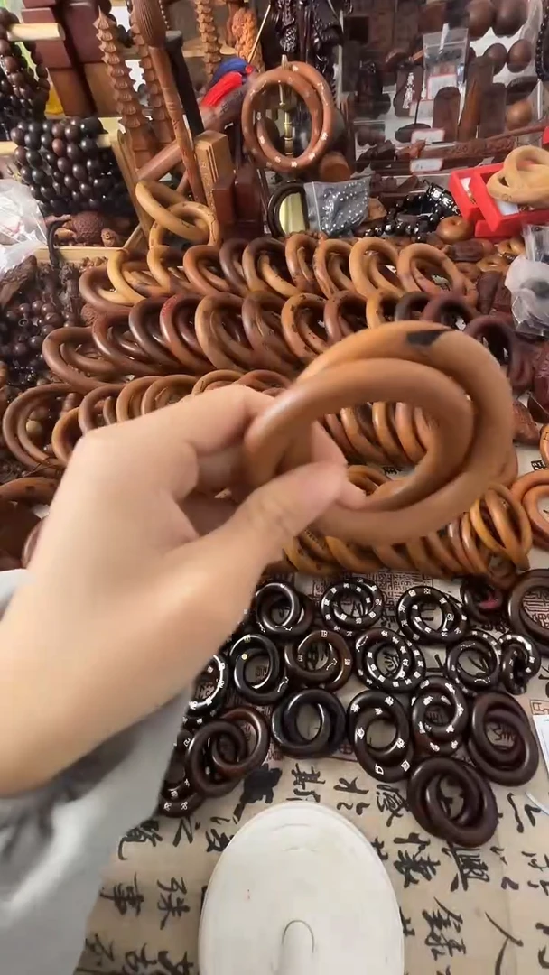 枣木乾坤圈桃木6微瑕0圈口一物一拍