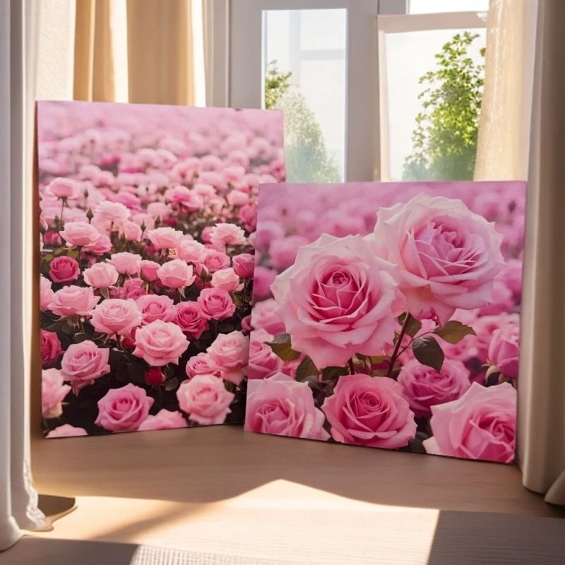 可挂可摆玫瑰花装饰画营造卧室浪漫花卉氛围感壁画玄关装饰物