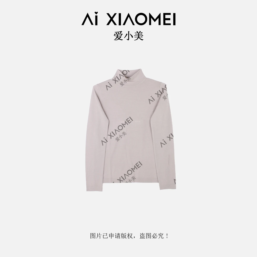 【老婆打底】精纺美丽诺羊毛半高领纯色打底修身软糯上衣YM08-2460