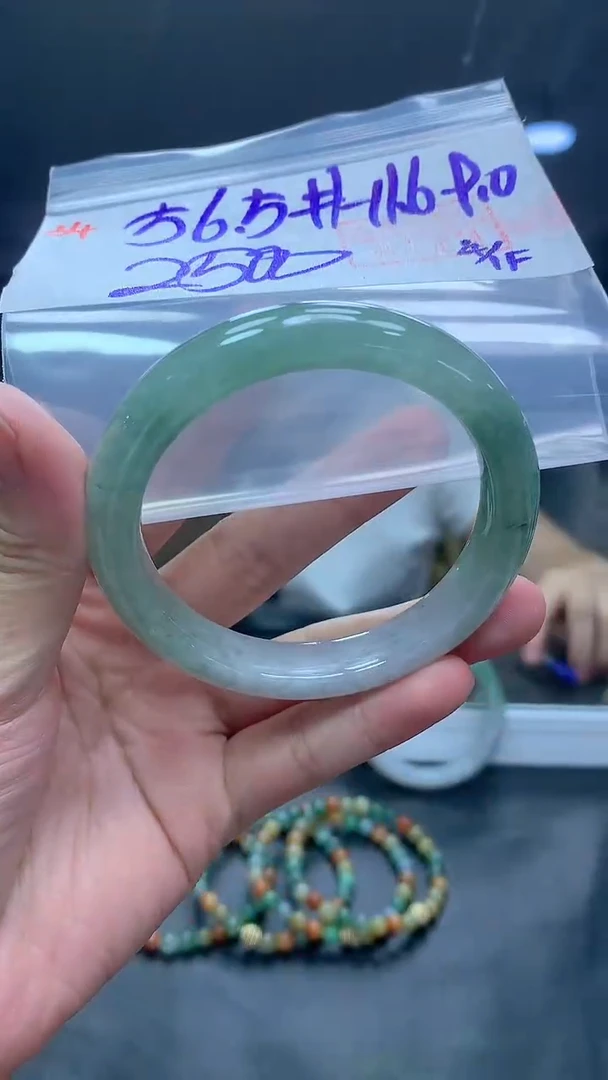 未镶嵌定制翡翠34手镯56.5+2500元+拍一发一