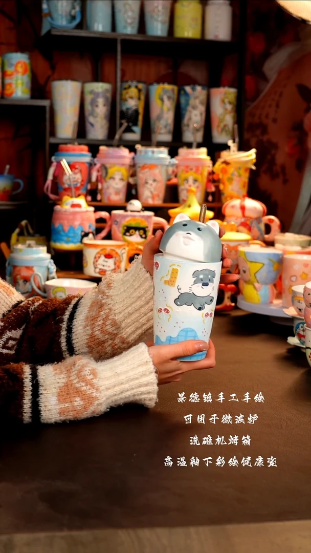 景德镇手工手绘杯杯