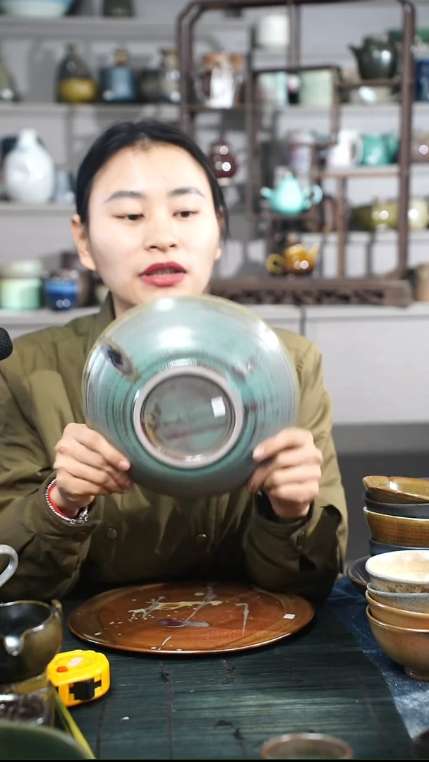 浪鬼家釉绘柴烧妙*碗