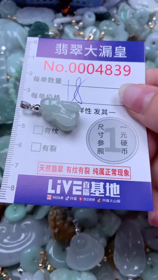 翡翠未镶嵌吊坠(不含链)4839
