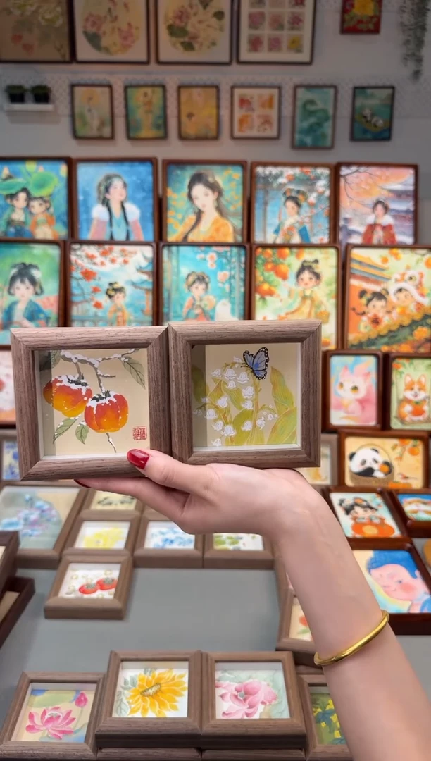 国画小雪柿 铃兰花 一组11