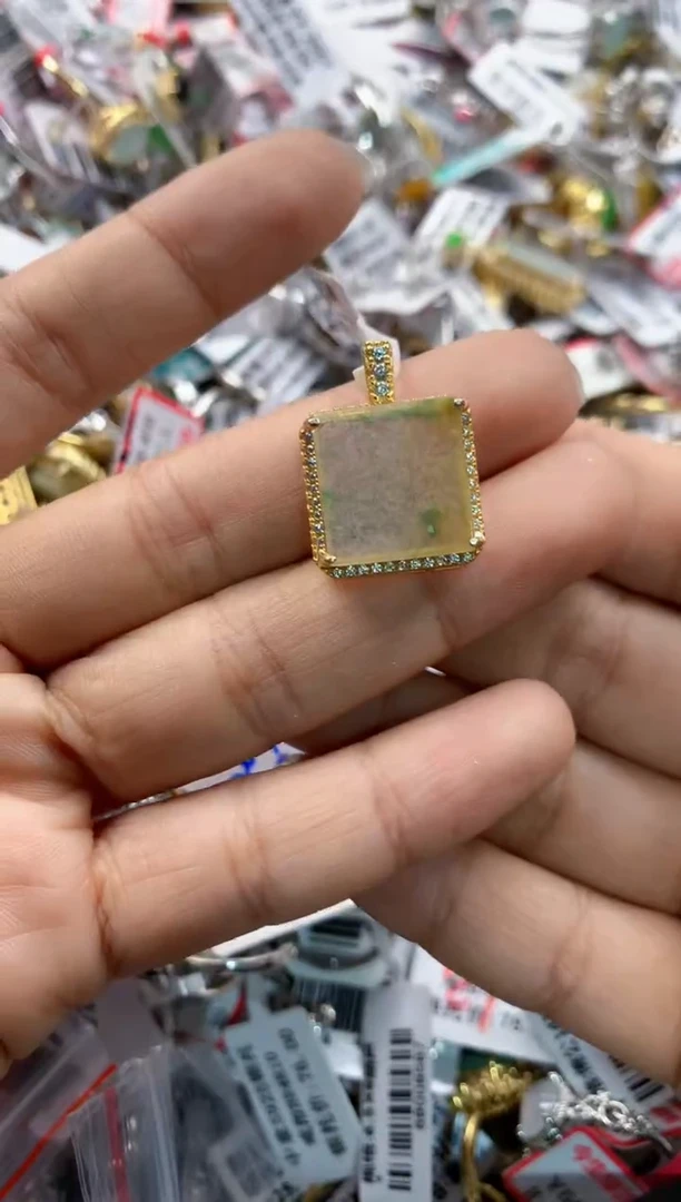银S925镶嵌戒指翡翠10     9