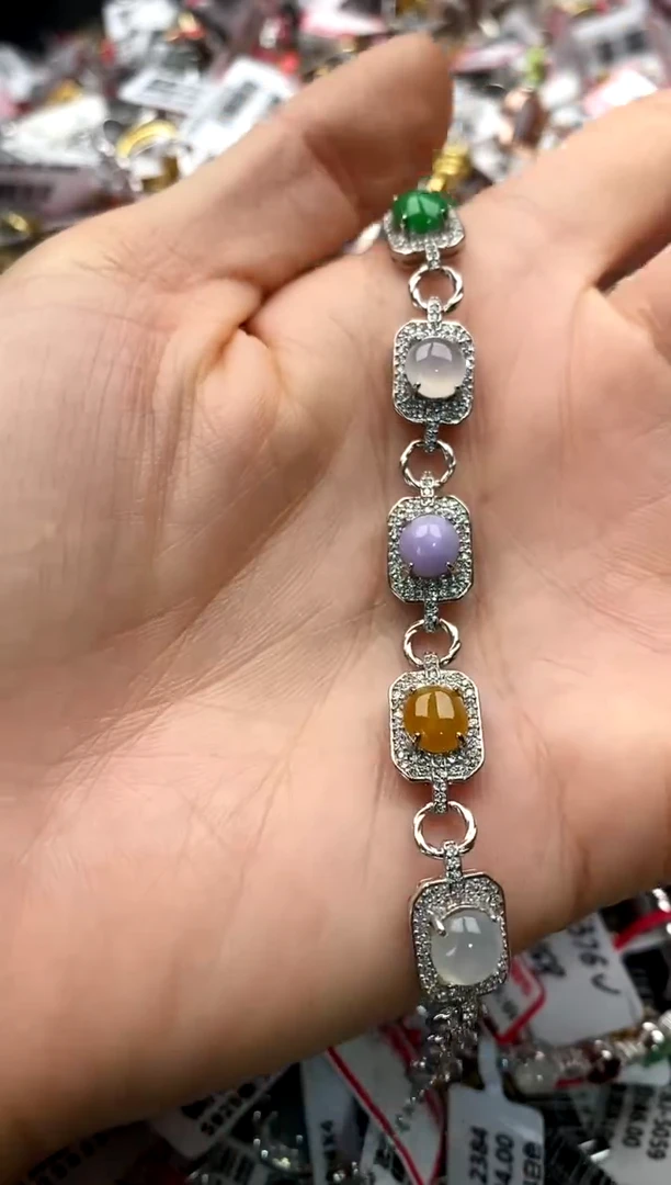 【闪购商品】翡翠戒指银S925镶嵌666666666     5