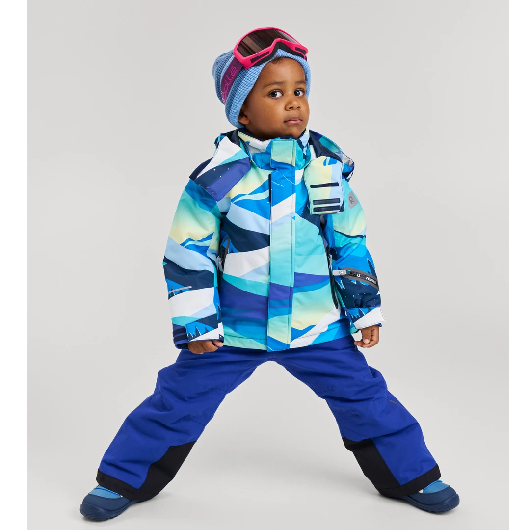 芬兰reima2025男女儿童中童拒风拒水抓绒保暖运动印花软壳夹克