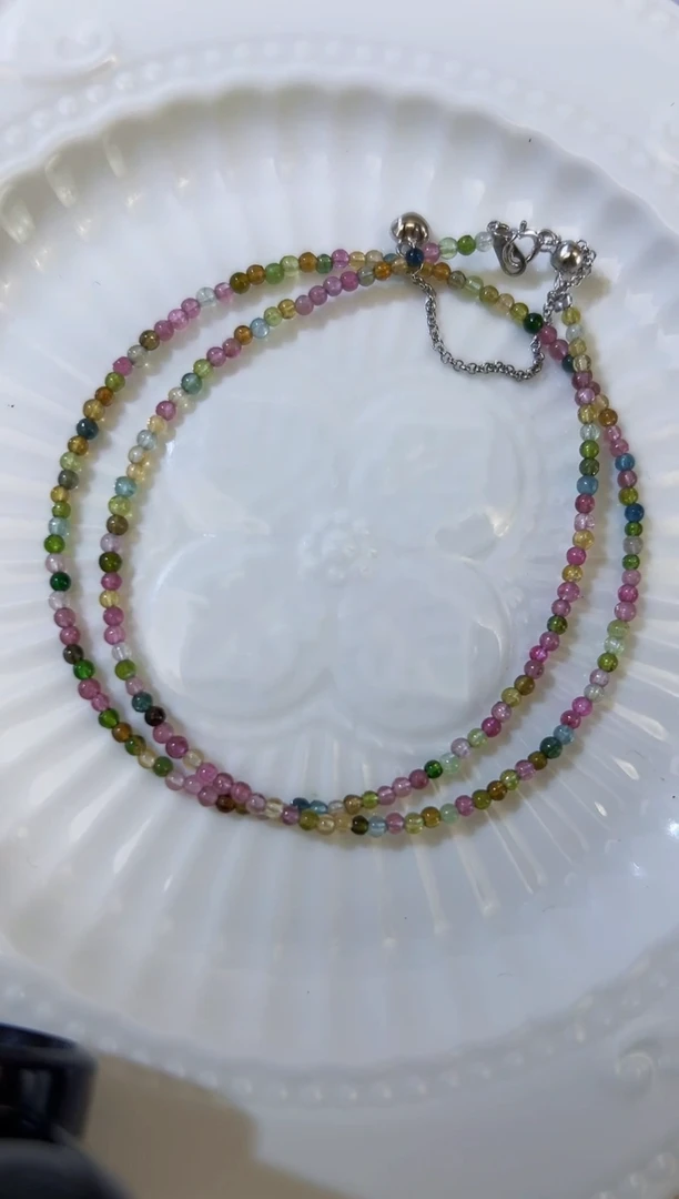 银S925镶嵌颈饰碧玺A01