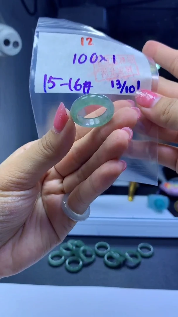 未镶嵌定制翡翠戒圈#100元-毛货需精细抛光