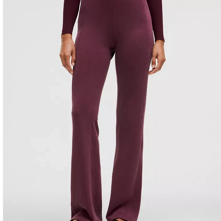 lululemon/露露乐蒙Ribbed Softstreme 螺纹阔腿裤
