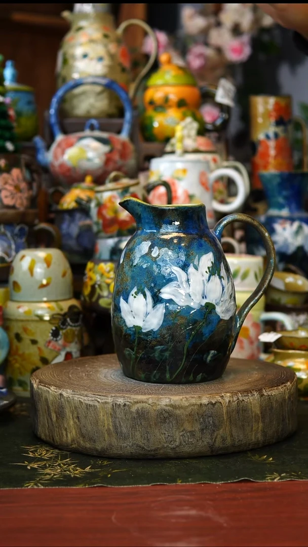 花瓶55景德镇手工釉下彩陶瓷