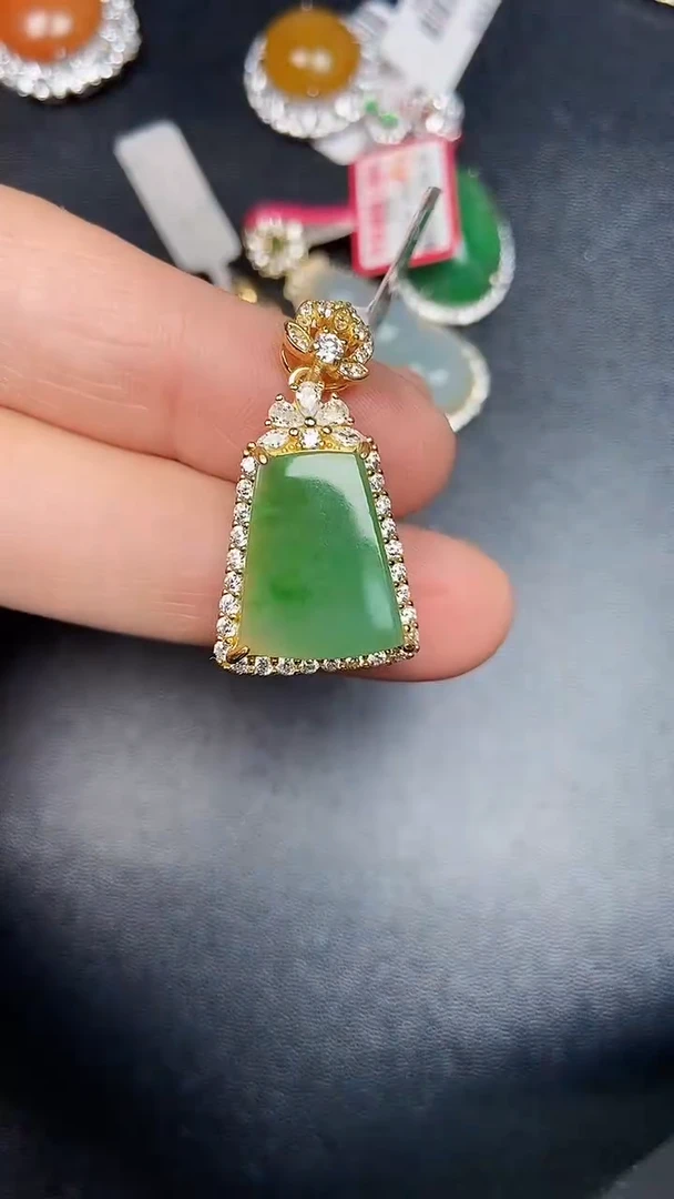 银S925镶嵌戒指翡翠1020