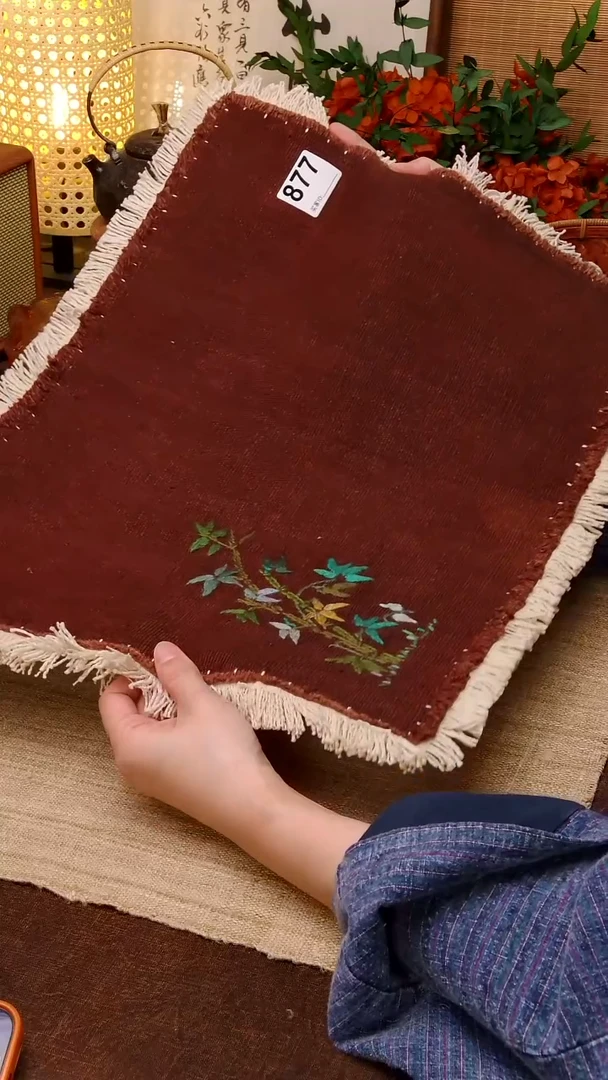 芊*Cici手作刺子绣柿染壶垫杯垫-877