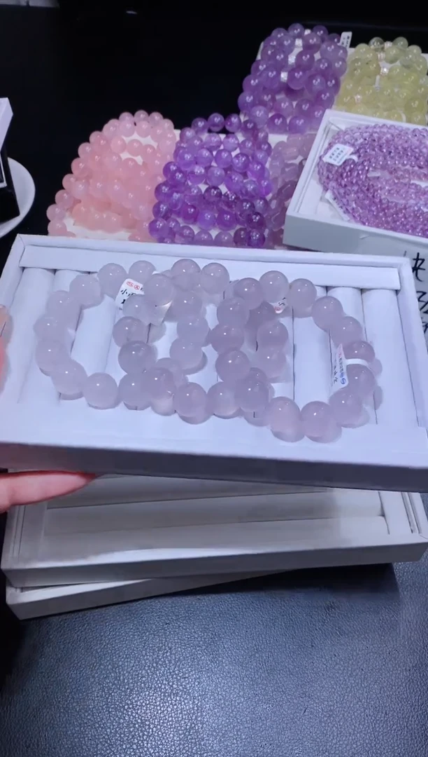 手链未镶嵌萤石87.14奶葡萄萤石手串 多样性发其一