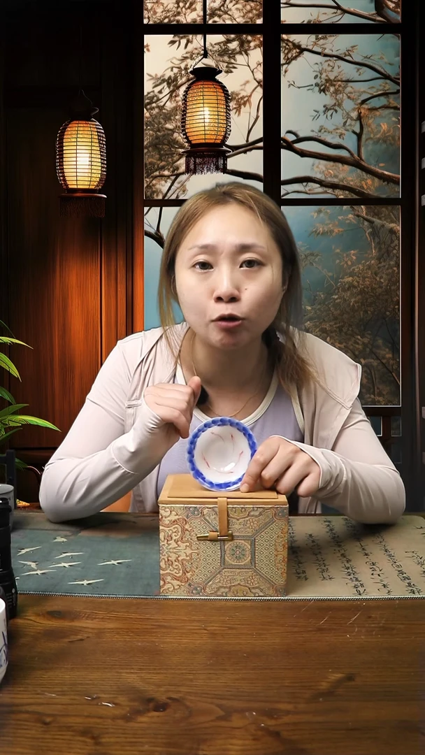 景德镇高温瓷茶碗五福