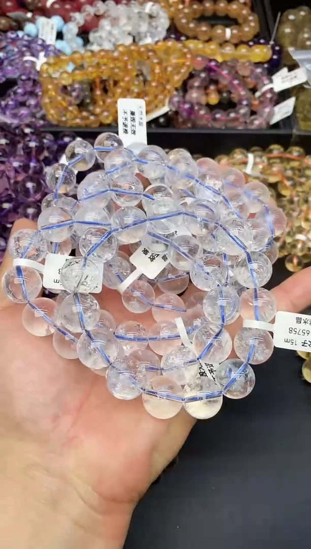 【闪购商品】水晶手链未镶嵌10 白阿赛15mm