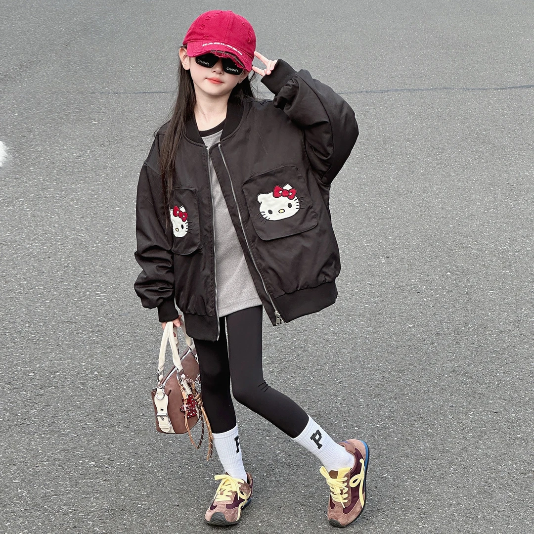 女童外套冬装2025新款儿童秋冬季加厚夹棉棒球服中大童秋款开衫潮