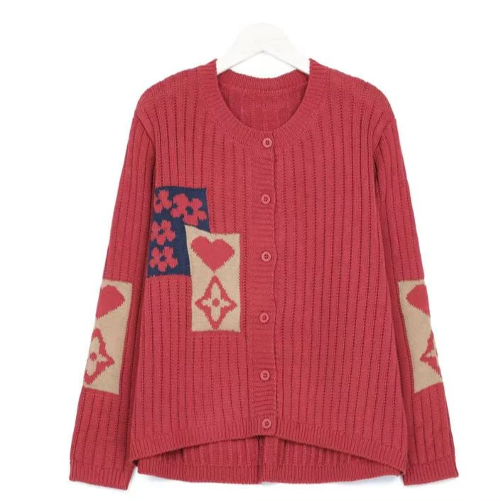 2025新款针文艺复古织开衫女宽松宽松休闲棉线上衣毛衣减龄