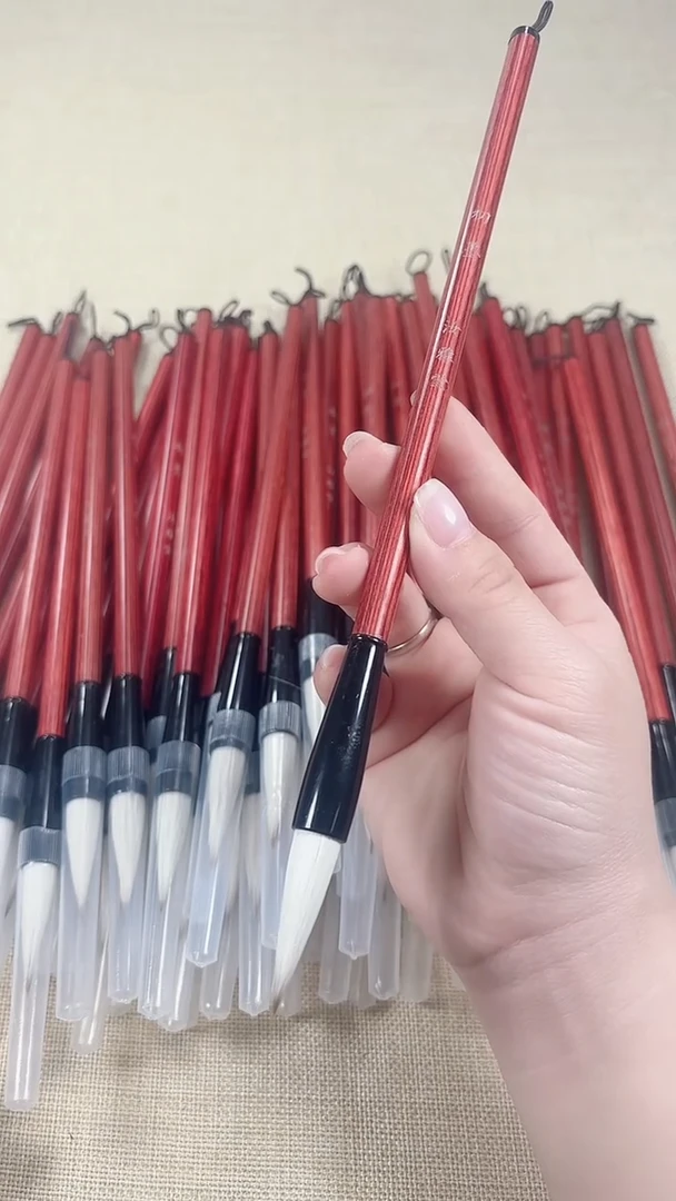 出锋3.7的红檀毛笔33.9元5支