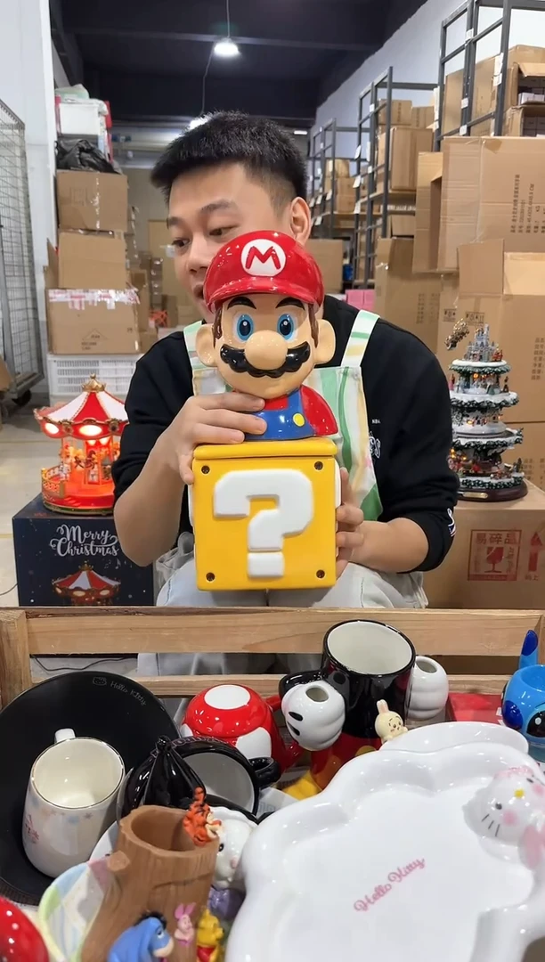 瓷片马里奥问号罐套装