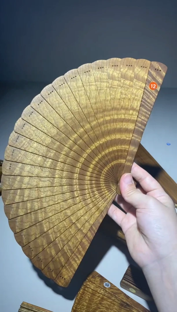 金丝楠Q***n18cm金丝楠木小叶桢楠扇12