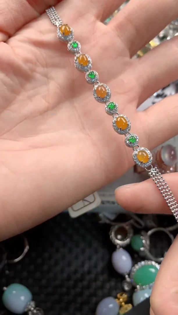 银S925镶嵌戒指翡翠333   7