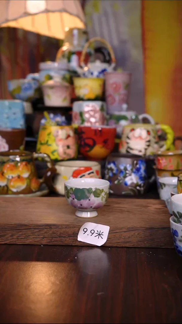 杯子陶泥垚手作 景德镇手工手绘陶瓷器物