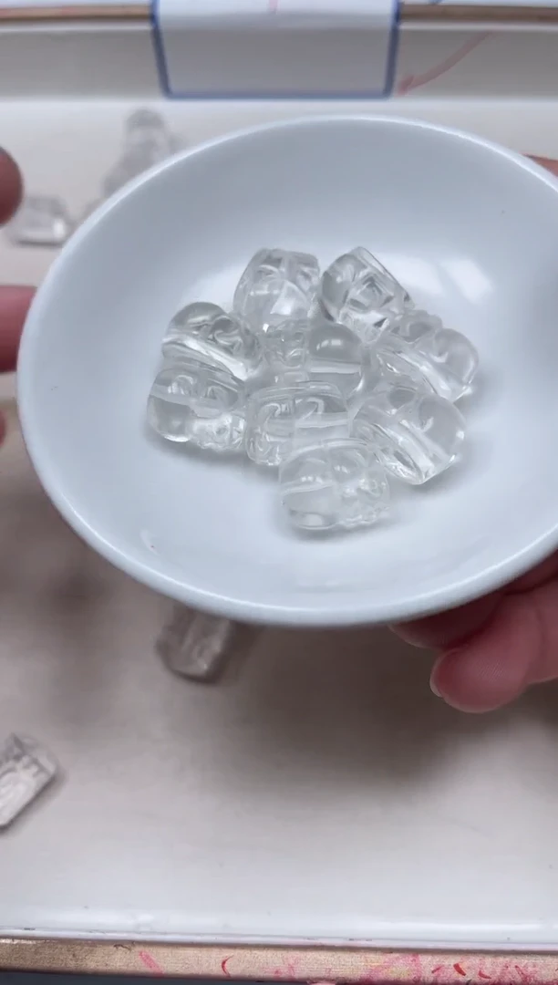 散珠未镶嵌水晶D856白水晶 貔貅 1个9.9元