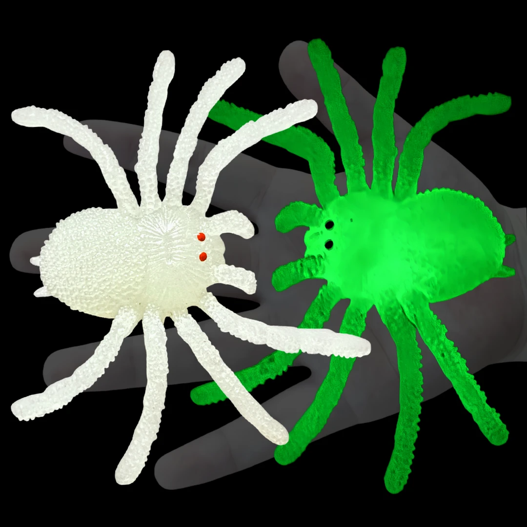 软胶仿真夜光蜘蛛幼儿园玩具园艺造景装饰发光假昆虫动物模型