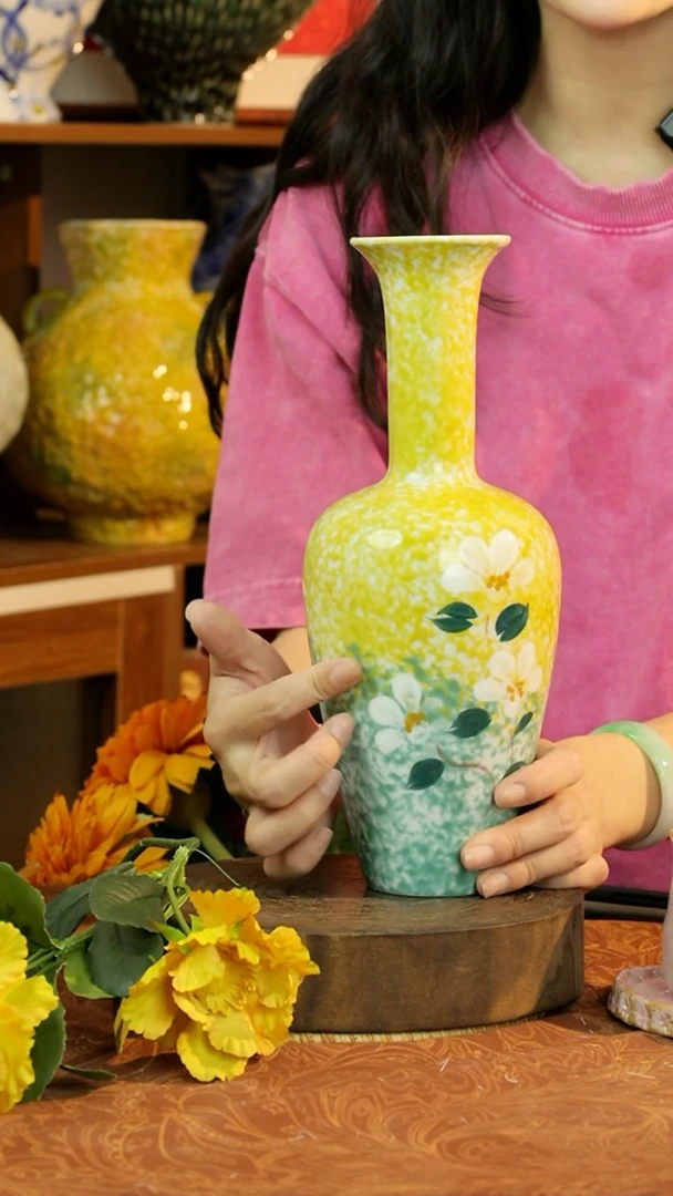 瓶景德镇手绘油画风花瓶1