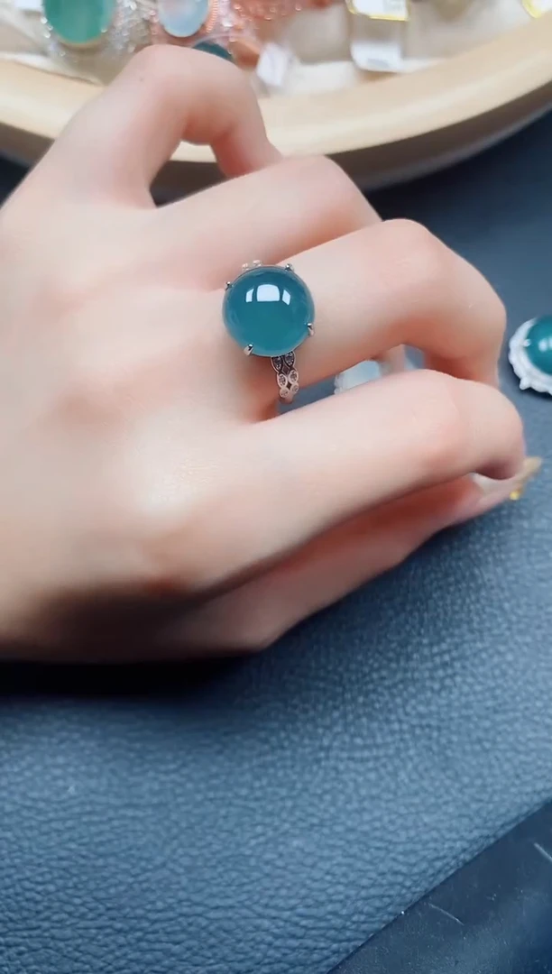 【闪购商品】翡翠戒指银S925镶嵌翡翠