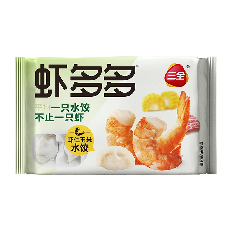 三全虾多多虾仁玉米水饺400g/袋