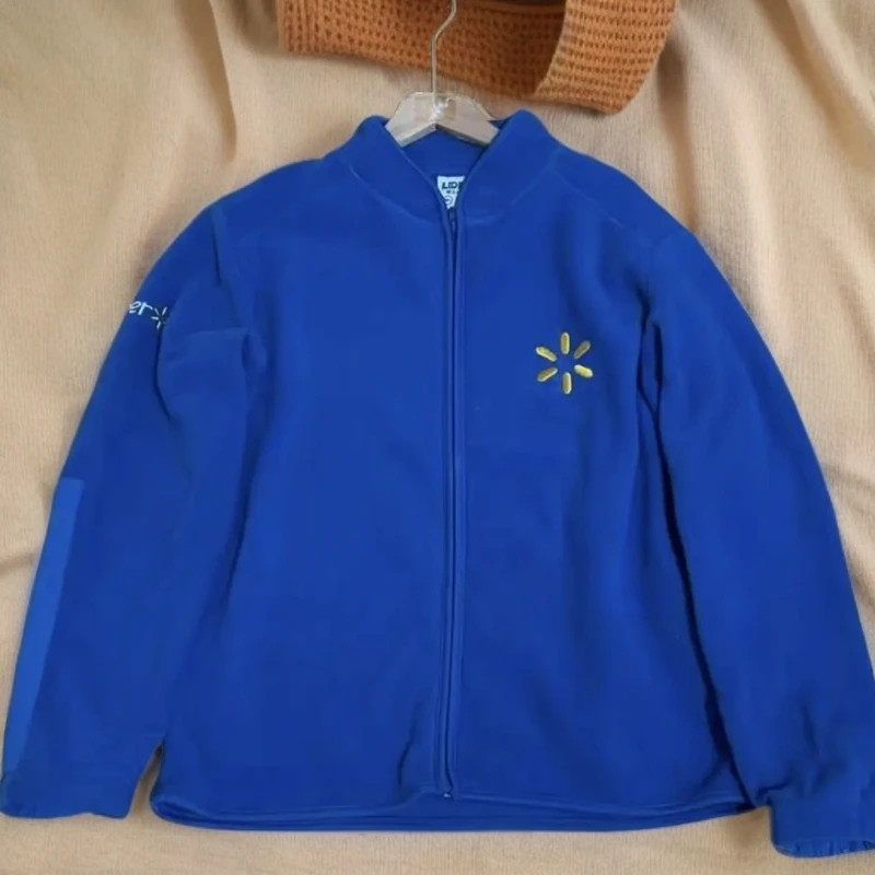 0453秋冬大码情侣摇粒绒开衫外套冲锋衣休闲