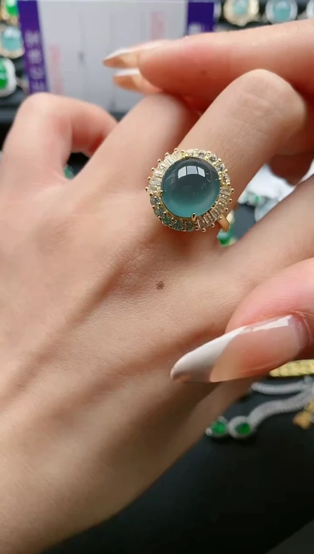 【闪购商品】翡翠戒指银S925镶嵌111111