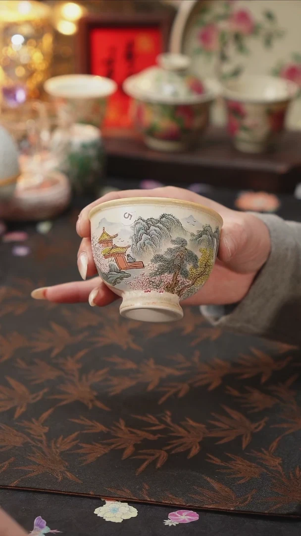 杯景德镇陶瓷杯碗柴烧多人