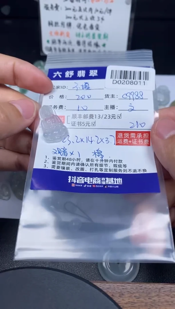 【闪购商品】翡翠吊坠(不含链)未镶嵌D0208011