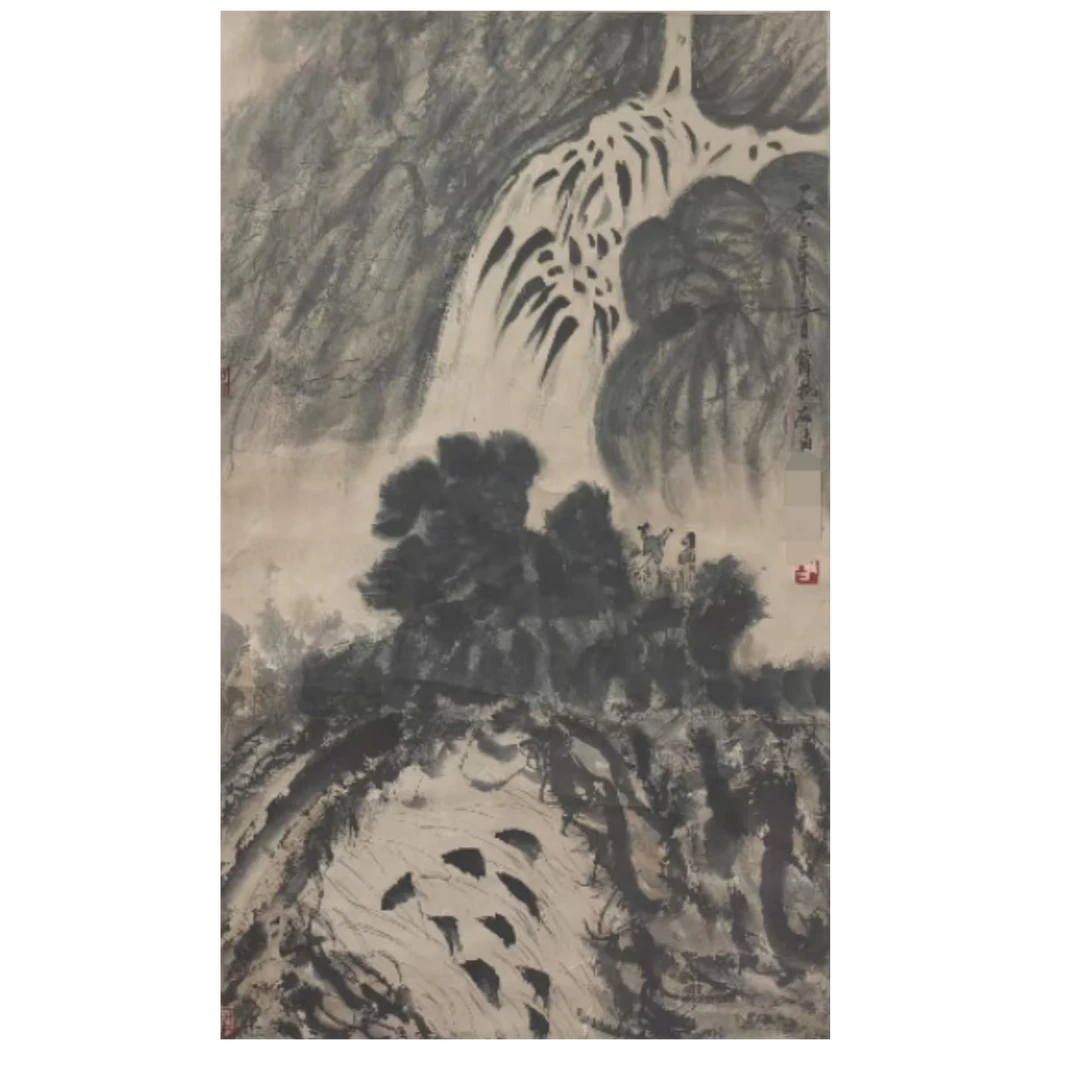 傅bs款 山水立轴图94*60约5平尺