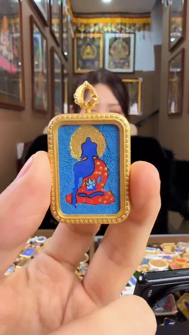 吊坠药师无相-纯手绘唐卡