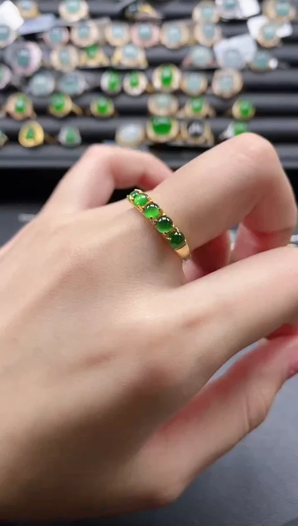 【闪购商品】翡翠戒指银S925镶嵌5151-20