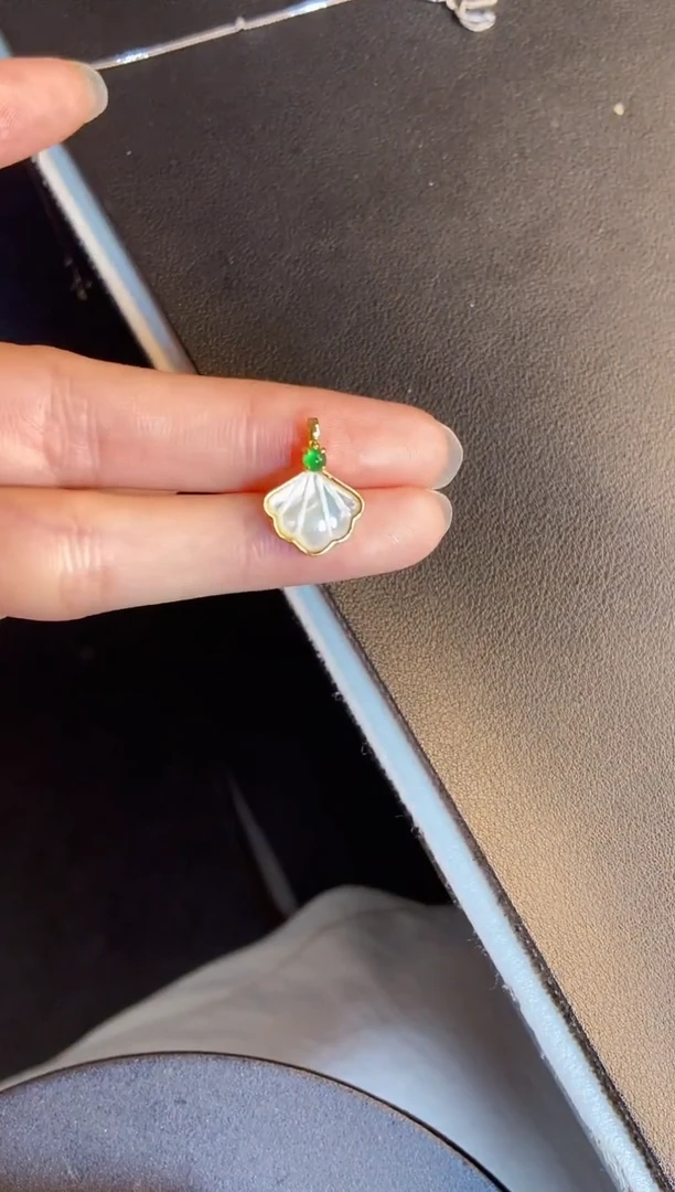 吊坠(不含链)银S925镶嵌翡翠1