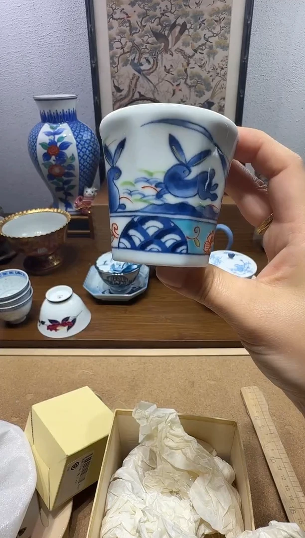 瓷片茉莉甄选开开小兔杯