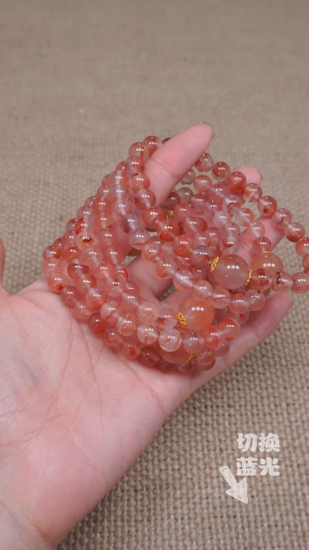 【闪购商品】南红玛瑙手链未镶嵌1有纹裂多样性发其一不退不换