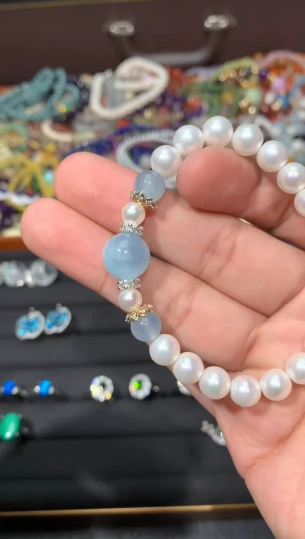 未镶嵌手链海蓝宝石Y123【多样性发其一】