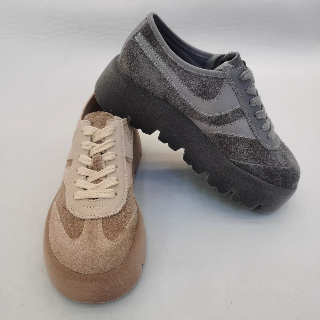 75110-MGG2025年复古平底轻便舒适耐磨鞋子时尚百搭女士德训鞋