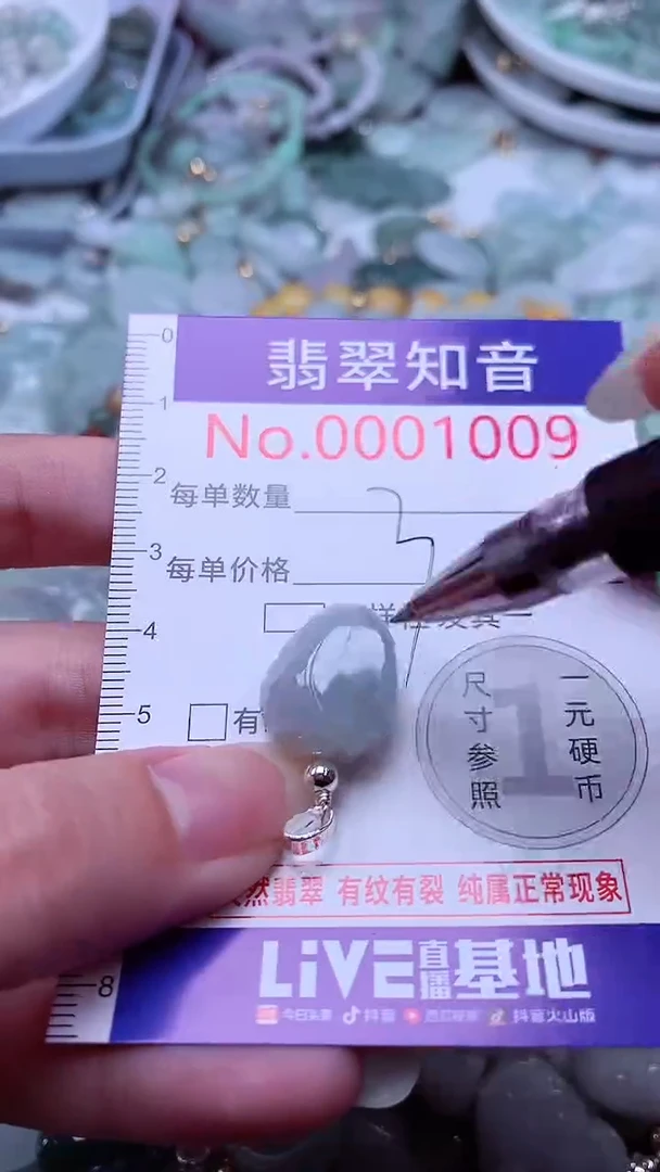 翡翠未镶嵌吊坠(不含链)1009