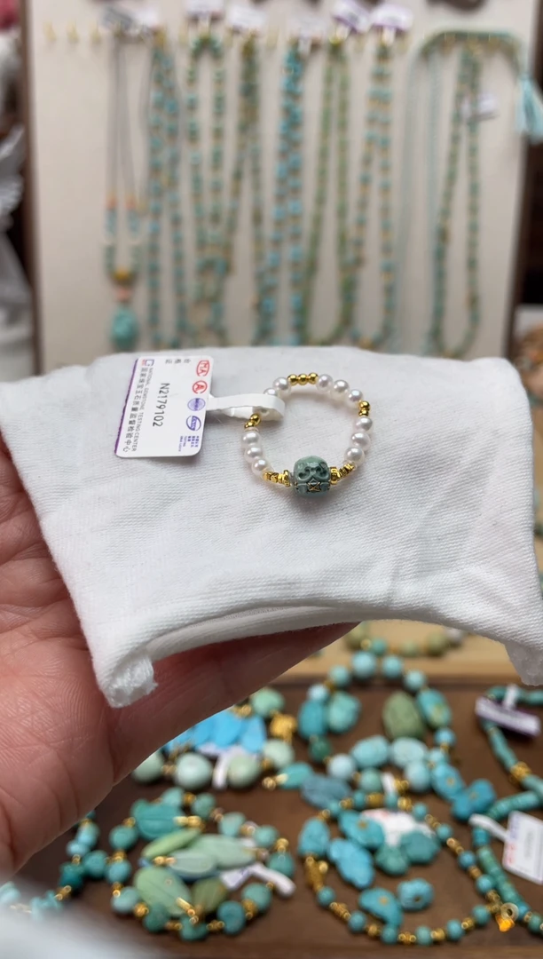 【闪购商品】绿松石戒指银S925镶嵌49