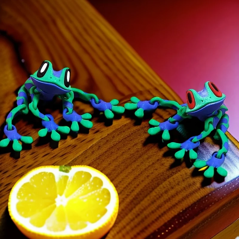 3d打印斑点蛙冰箱贴 全真青蛙动物模型