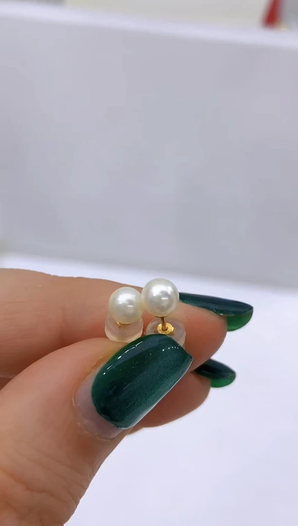 【闪购商品】海水珍珠耳饰银S925镶嵌25 5-6mm